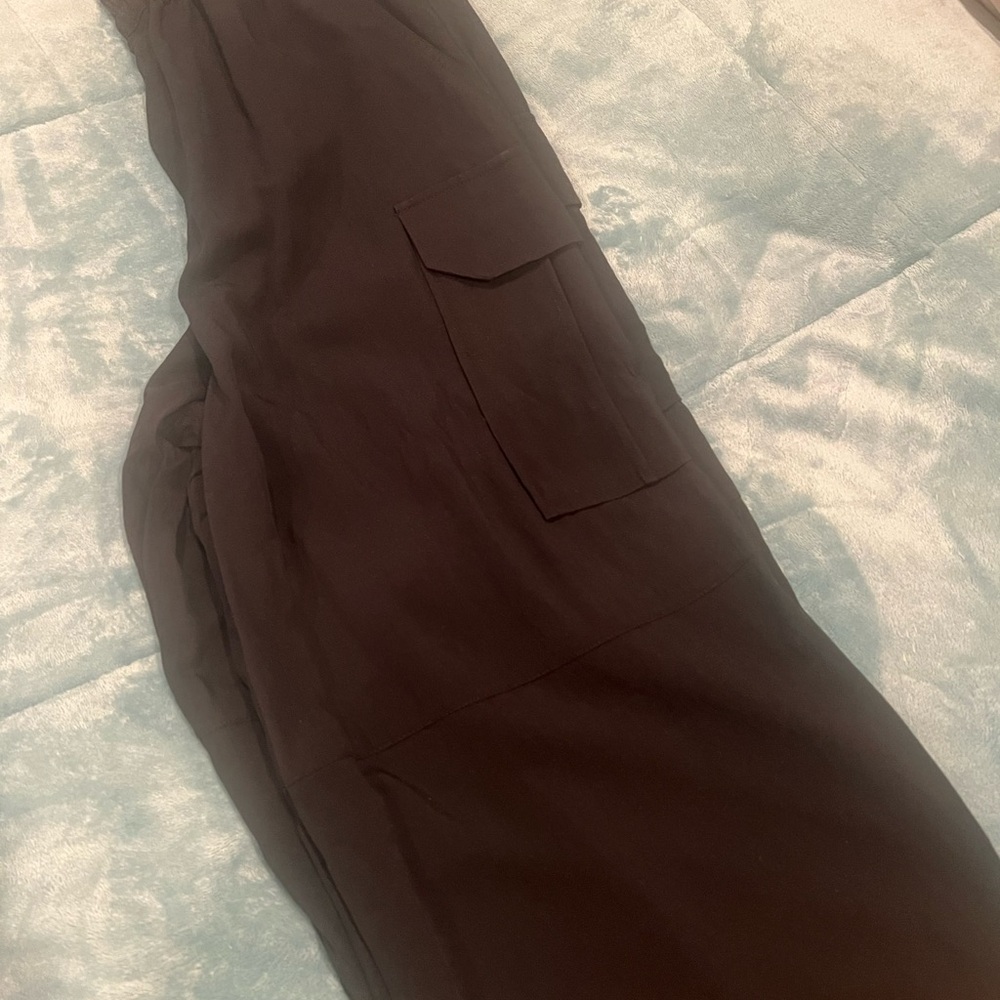 Chic Black Wide-Leg Women's Pants - Picture 6 of 7